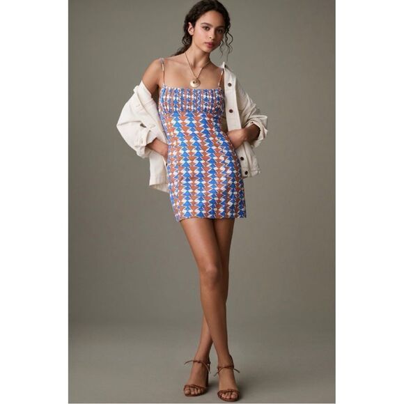 NEW Anthropologie Maeve The Ophelia Sleeveless Linen Slim Mini Dress Size 2 - Picture 1 of 5